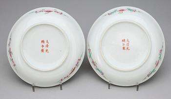 SKÅLFAT, ett par, porslin, Kina, Guangxu, 1900-tal.