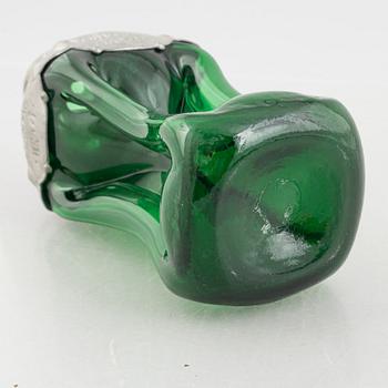 A green glass bottle with stopper, Sweden, early 20th century.