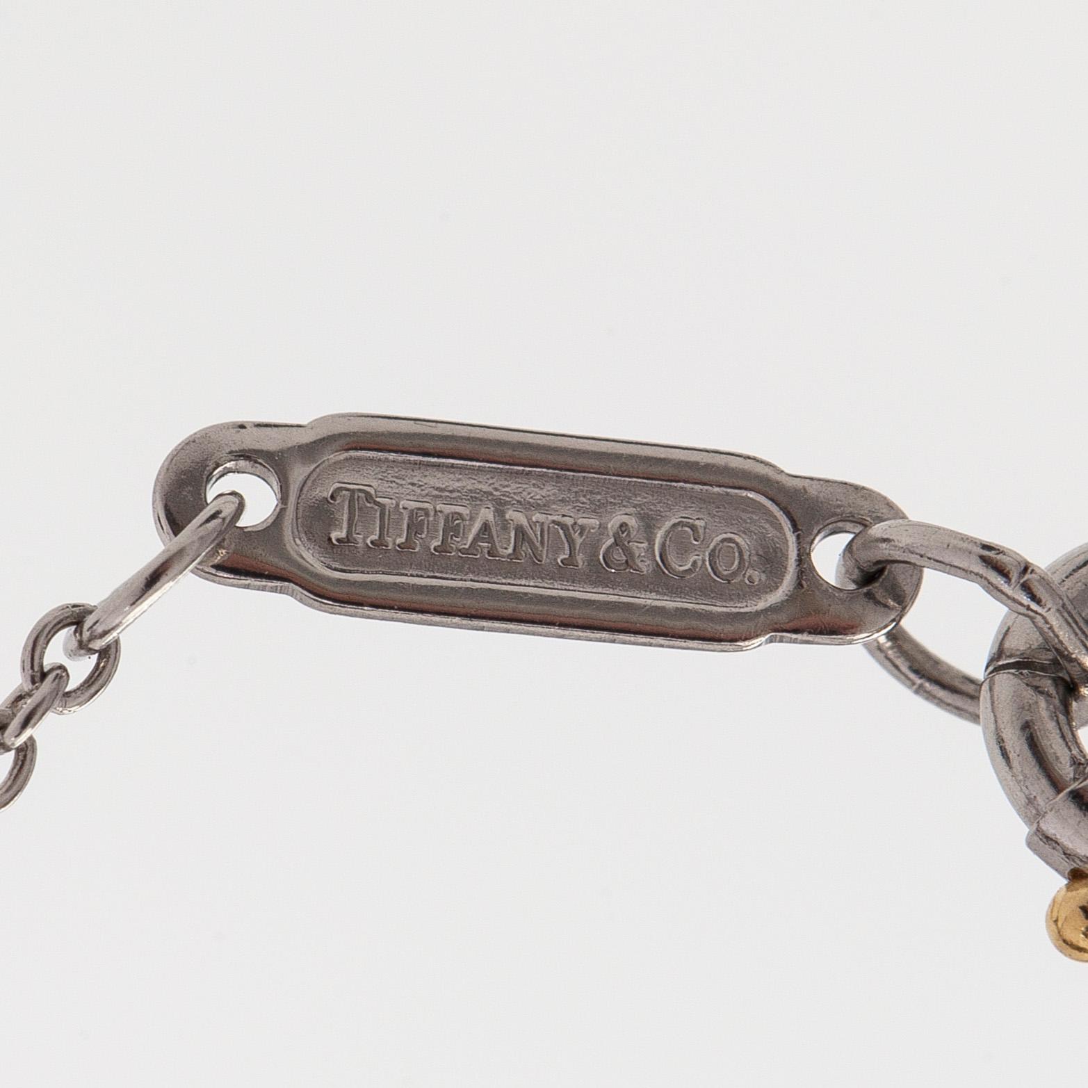 Tiffany & Co, kaulakoru / riipus ja ketju, platinaa, briljanttihionta timantti.