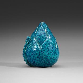 241. A 'Robins Egg' water dropper, late Qing dynasty (1644-1912).