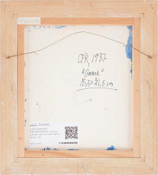 CARL FREDRIK REUTERSWÄRD, olja på pannå, sign och dat 1987 a tergo.