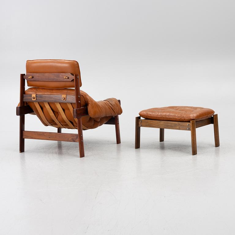 Percival Lafer, armchair with footstool, Lafer MP, Brazil, 1960s/70s.