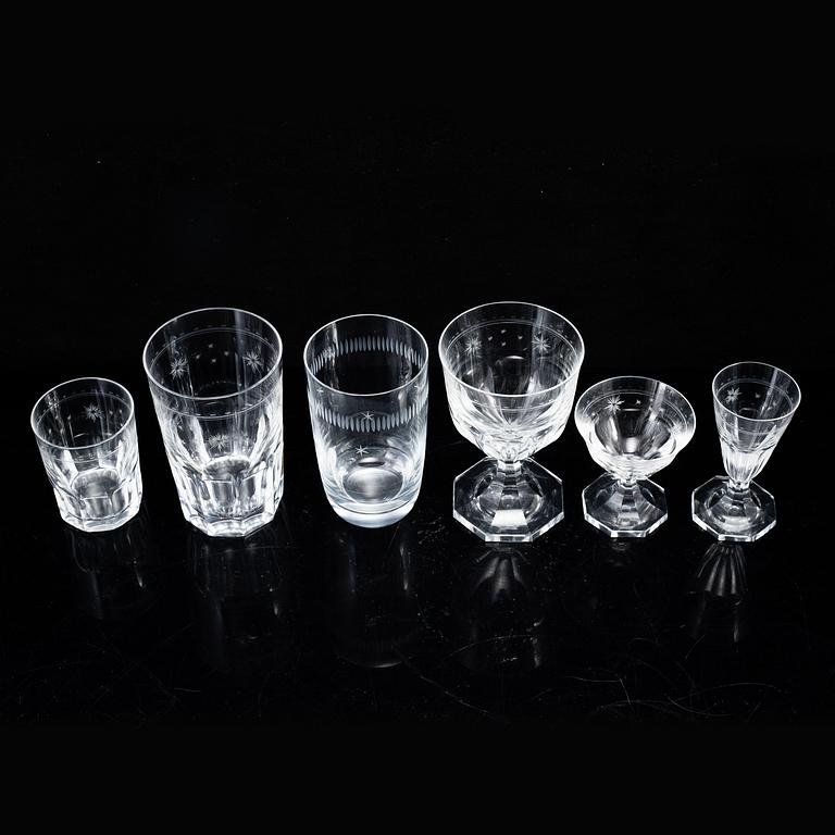 A part glass service, Sweden, 20th Century. (34 pieces).