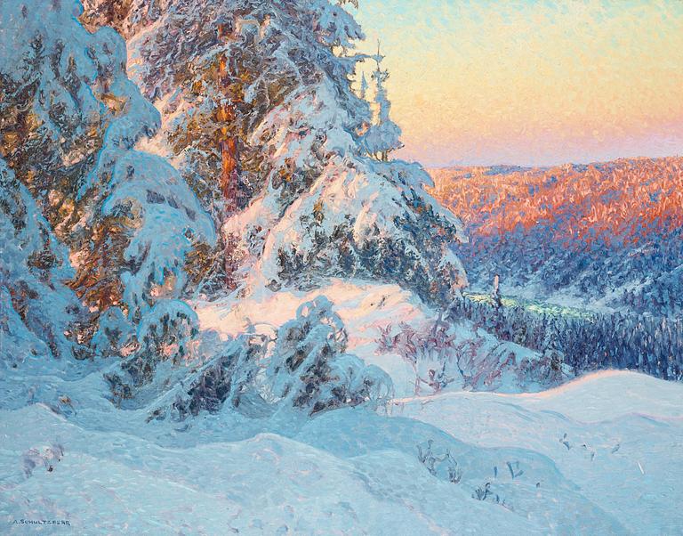 Anshelm Schultzberg, Winter landscape.