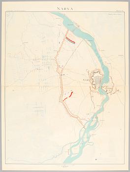 KARTOR OCH PLANSCHER I MAPP, bla "Karl XII på slagfältet", Norstedt & Söner, Stockholm 1918.