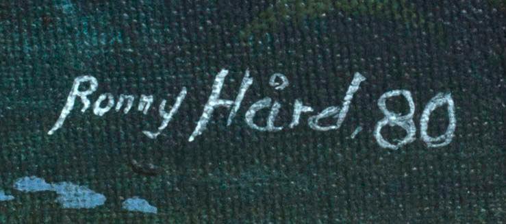 RONNY HÅRD, olja på duk, signerad 80.