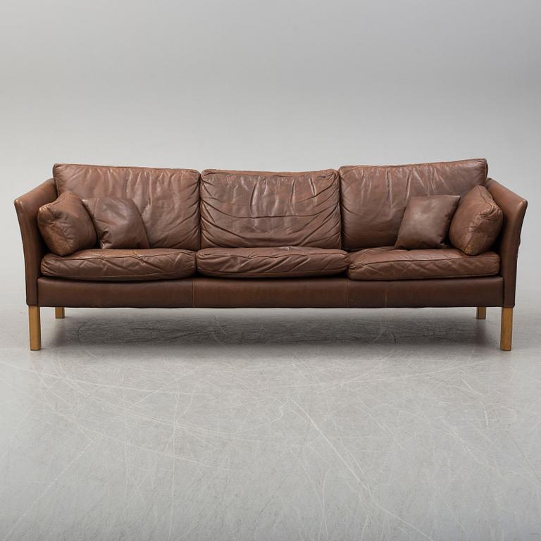 A 'Cromwell' leather sofa by Arne Norell, late 20th century.