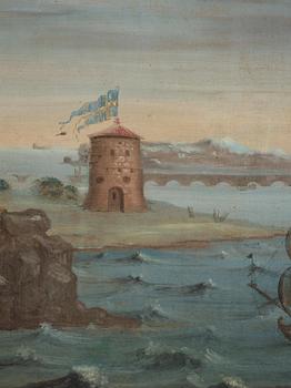 Swedish Artist, 18Th Century, Battle scene from Vyborg.