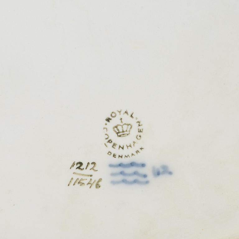 A 'Blue Vifte' porcelain dish, Royal Copenhagen, Denmark.