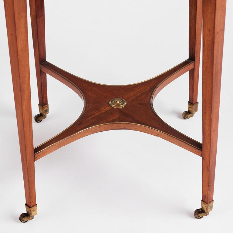 A late Gustavian mahogany table, Stockholm, late 18th century.