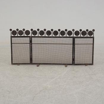 BERTIL VALLIEN, an iron fire guard from Boda Smide, 1960's.