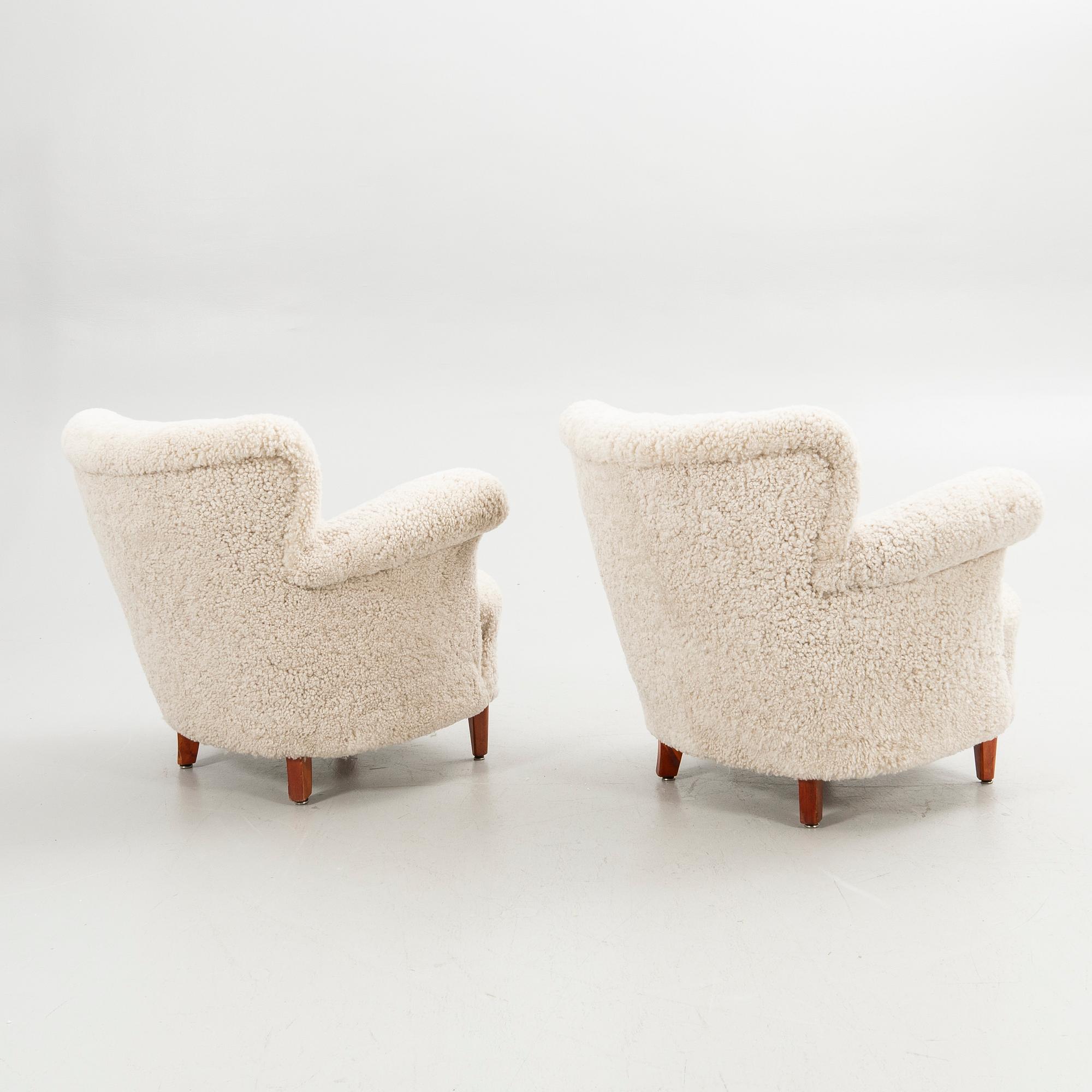 Armchairs, a pair, Swedish Modern, 1940s.