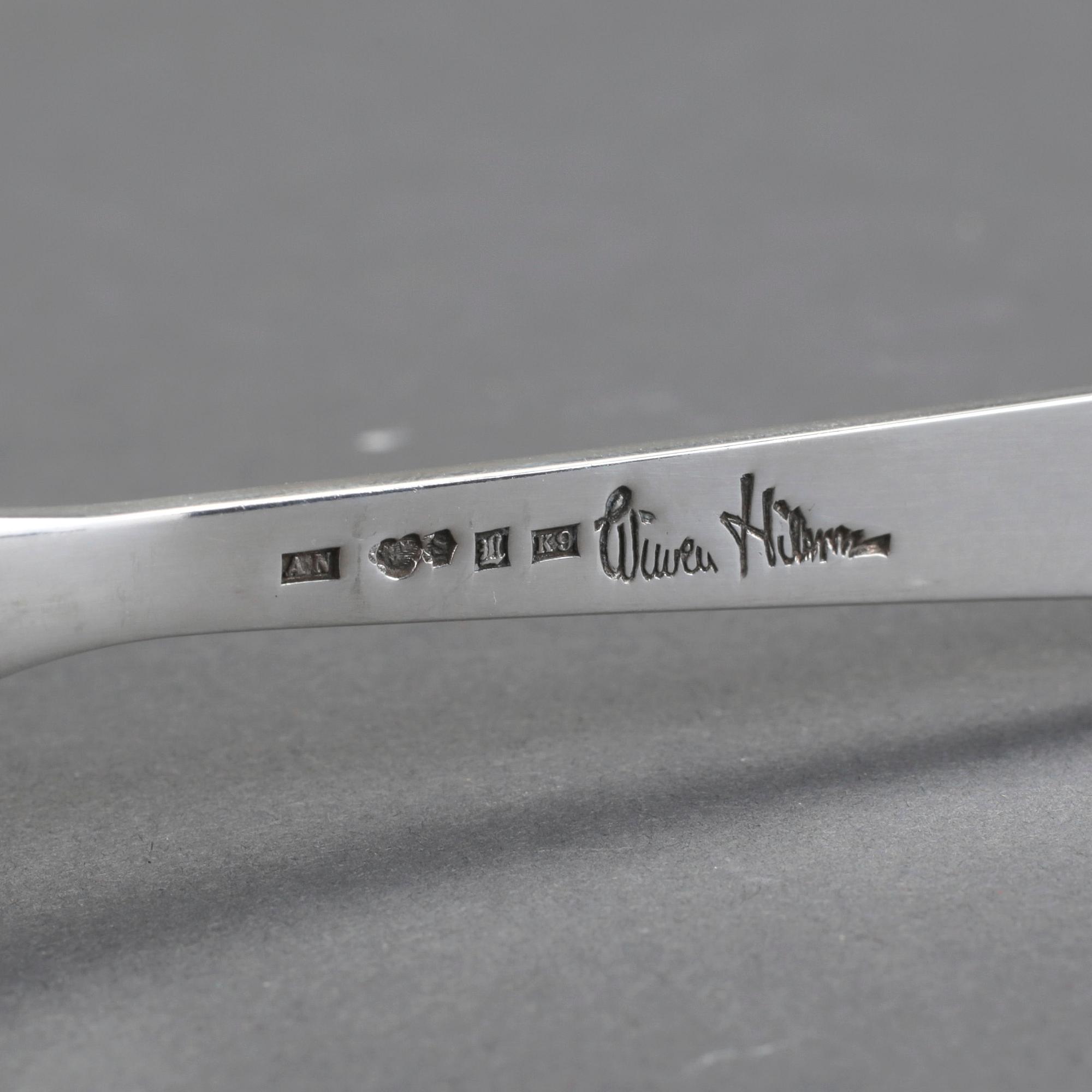 OSTRONSKEDAR, 2 st, sterlingsilver, Wiwen Nilsson, Lund, 1960. Vikt ca 58 gram.