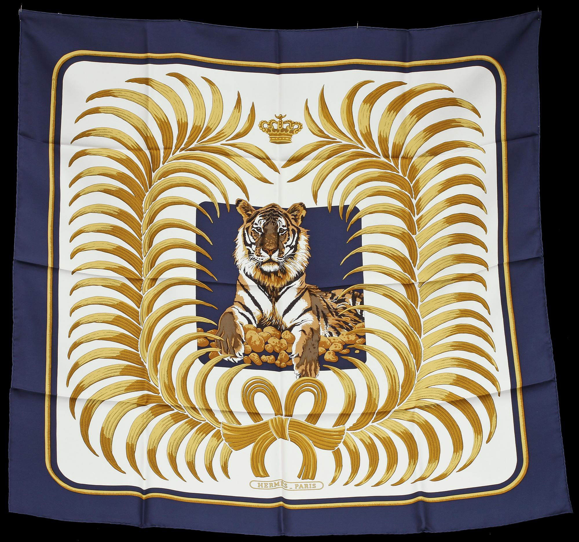 SCARF, siden, "Tigre Royal", design Christiane Vauzelles,  Hermès, Paris.