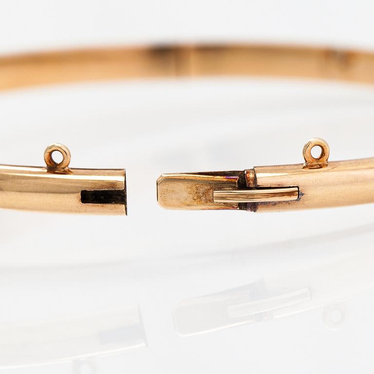 Armband, 14K guld, syntetisk spinell. Westerback, Helsinkgfors 1940.