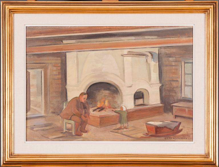 Eero Nelimarkka, COTTAGE INTERIOR.