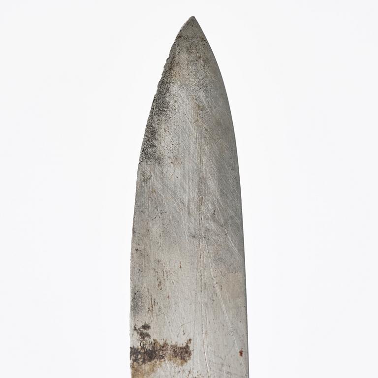A presumably German baroque agate and silver-moutned letter opener, early 18th century.