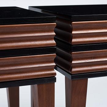 Attila Suta, a pair of side tables, executed in his own studio, Stockholm 2018.