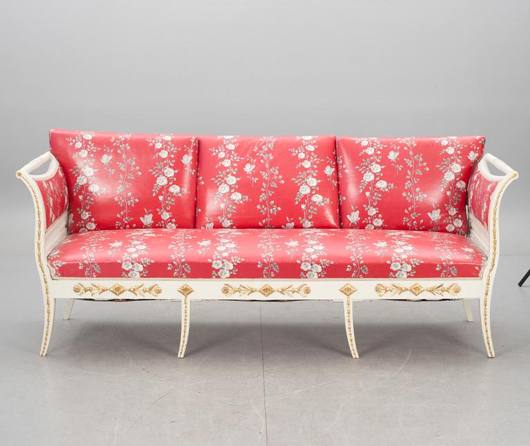 BANKETTSOFFA, sengustaviansk stil, 1800-tal.