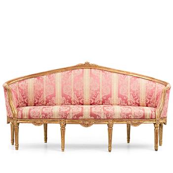 57. A Gustavian late 18th century sofa.