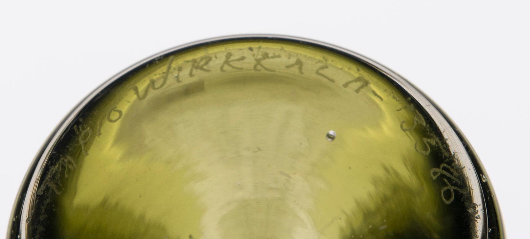 TAPIO WIRKKALA, VASER, 2 st, glas, signerade Tapio Wirkkala 3586.