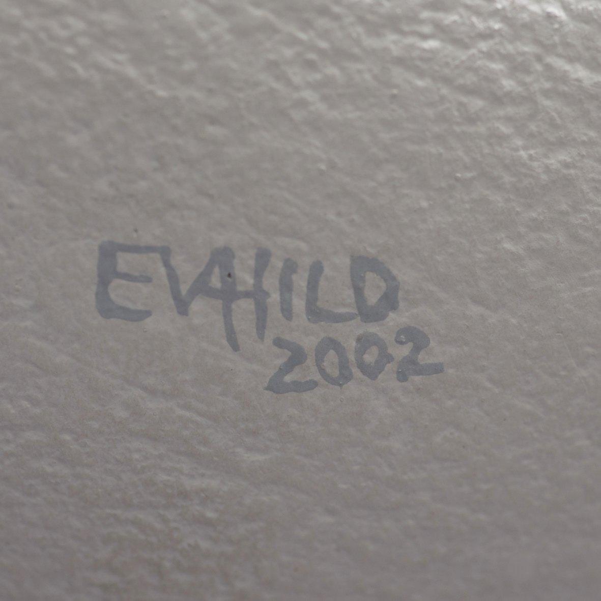 Eva Hild, a unique 'Breaking up-series' sculpture in stoneware clay with kaolin-engobe surface, Sweden 2002.
