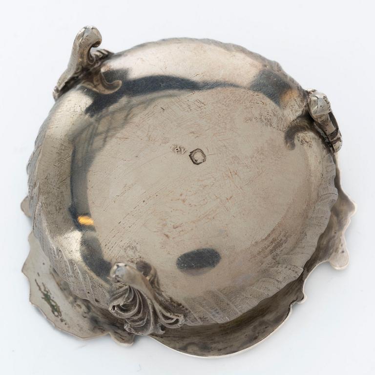 A French silver salt cellar, mark of Alphonse Debain, Paris, active 1883-1911.