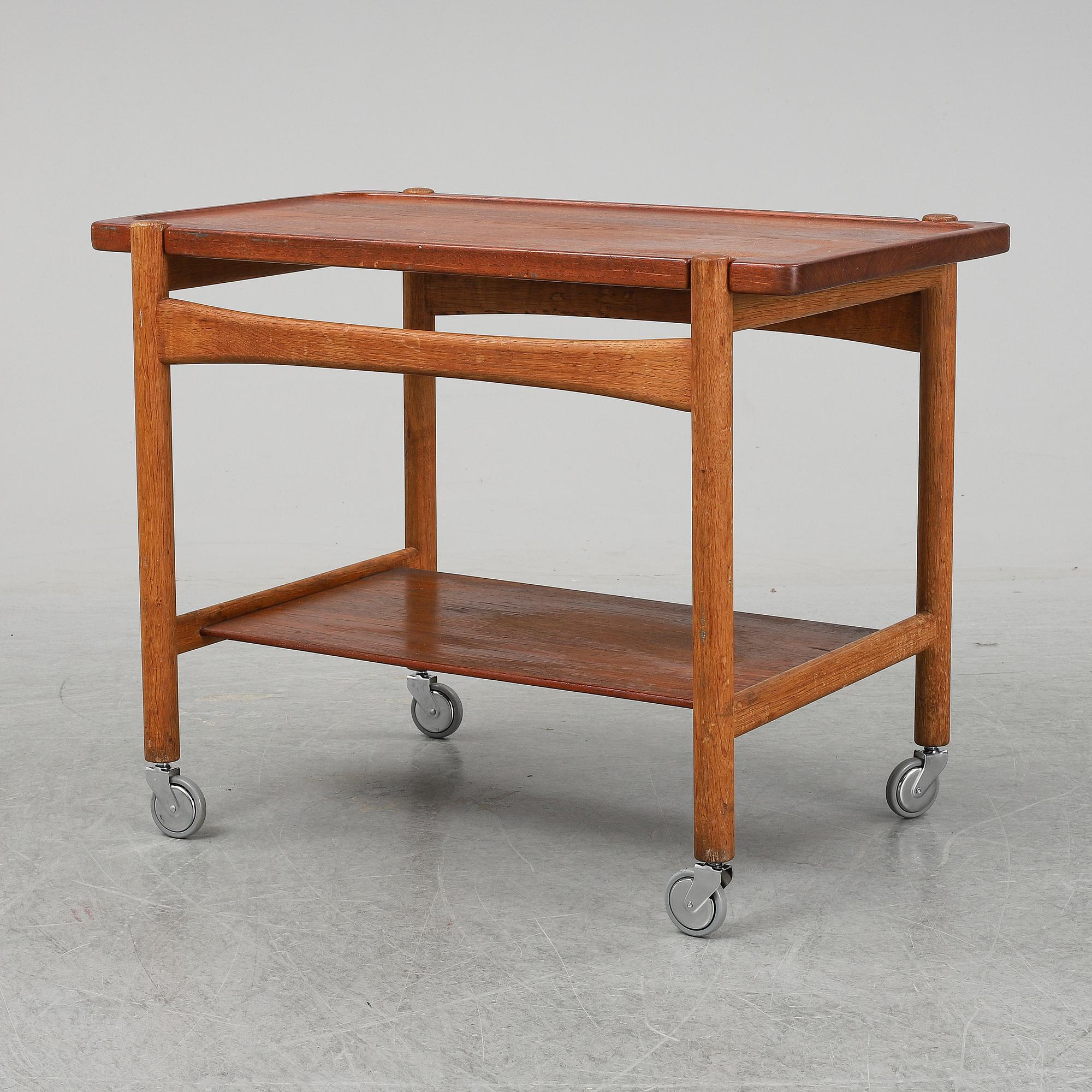 A 1960's teak drink trolley by Hans J Wegner for Andreas Tuck.