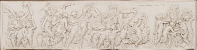 Relief, alabaster, 1800-tal.