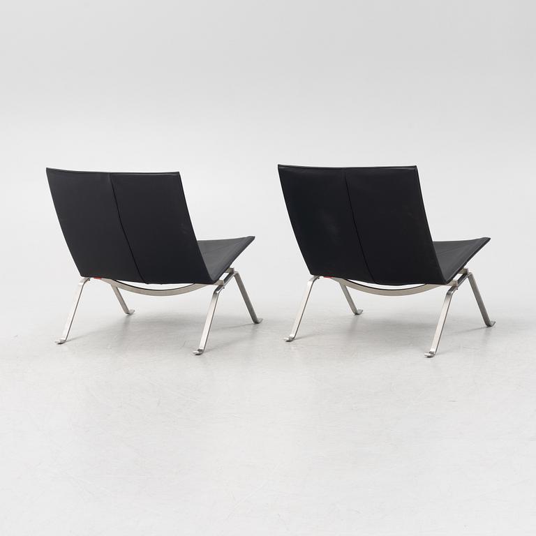 Poul Kjaerholm, a pair of 'PK22' lounge chairs, Fritz Hansen, Denmark.