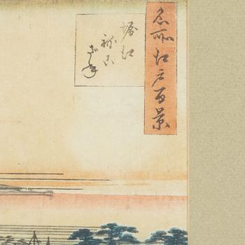 Ando Hiroshige, efter, färgträsnitt, Japan.