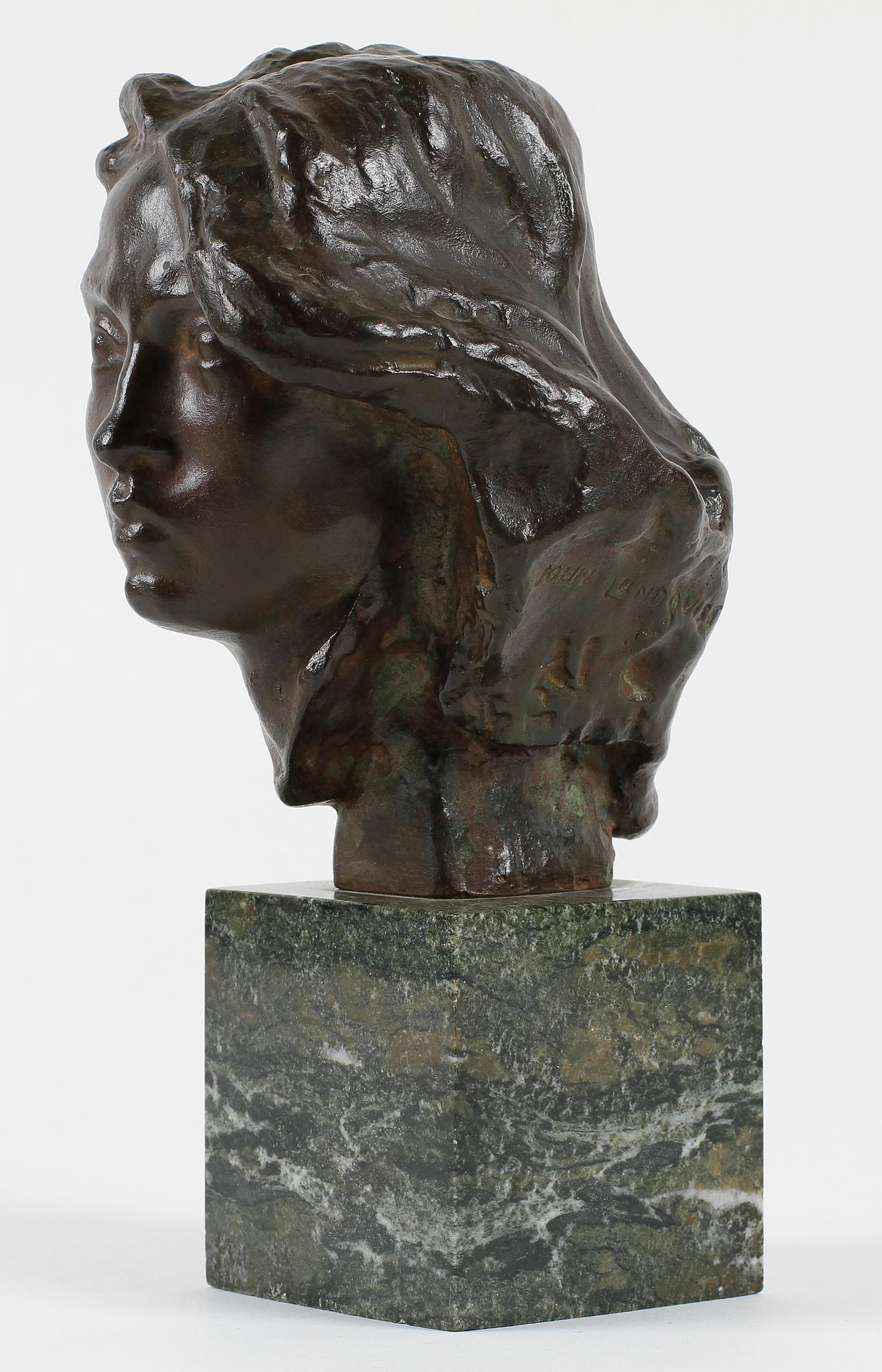 JOHN LUNDQVIST, skulptur, brons. Sign.