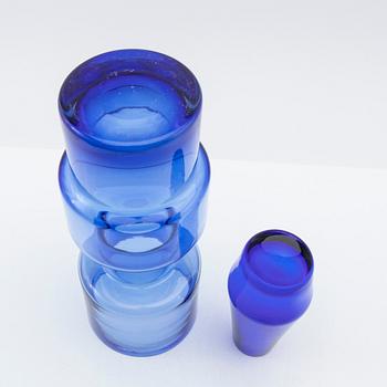 Tamara Aladin, vases, 4 pcs, glass, Riihimäen Lasi, Finland, 1960s/70s.