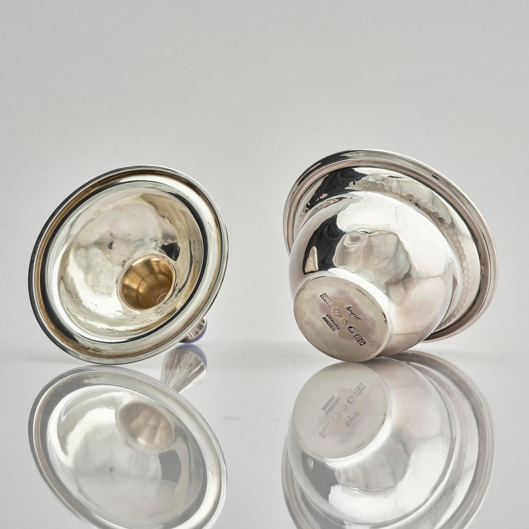 Birger Haglund, a sterling silver box with lid, Stockholm, Sweden 1952.