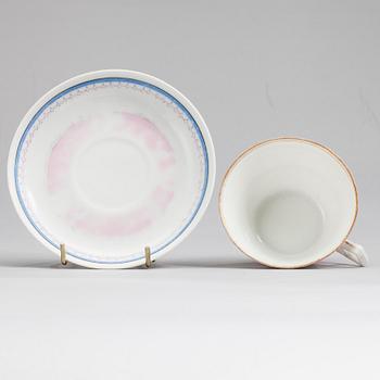 KAFFEKOPP, porslin, Kuznetsov, Dulevo fabriken 1864-1889, Ryssland.