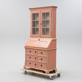 A Gustavian style writing cabinet, end of the 20th Century.