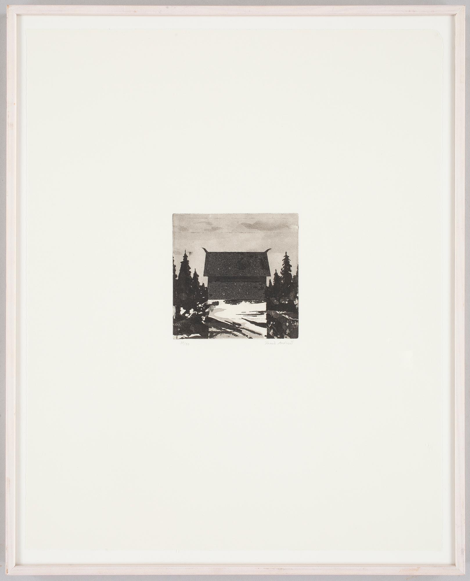 PATRIK ANDINÉ samt CHRISTIAN SIMONSON, etsningar, 2 st, signerade och numr 35/50.