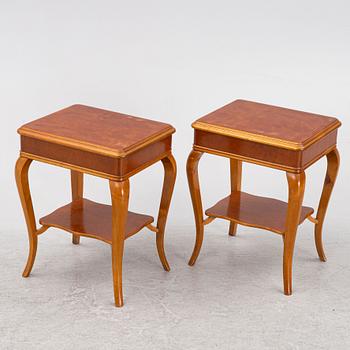 A pair of bedside tables, 1940's/50's.
