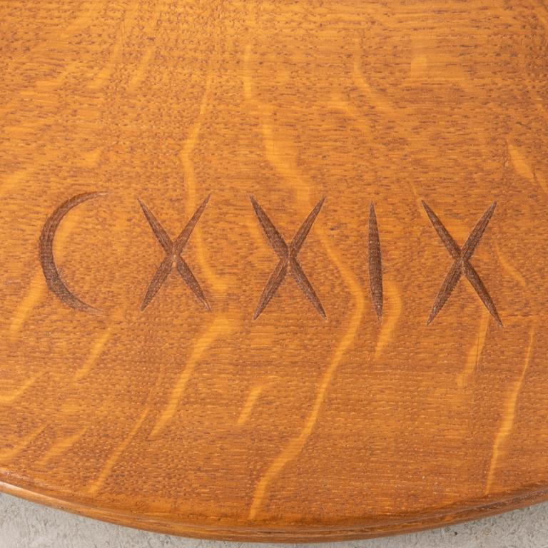 Antoni Gaudí, "Calvet" chair numbered CXXIX.