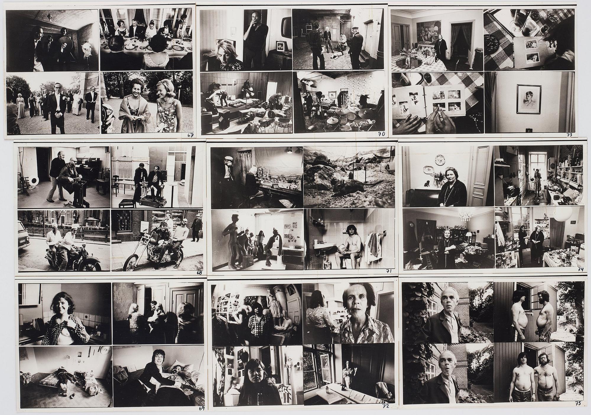 Carl Johan De Geer, fotografi, fem fotokollage 1958-1979.