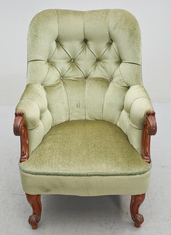 FÅTÖLJ, nyrokoko, 1800-talets slut.