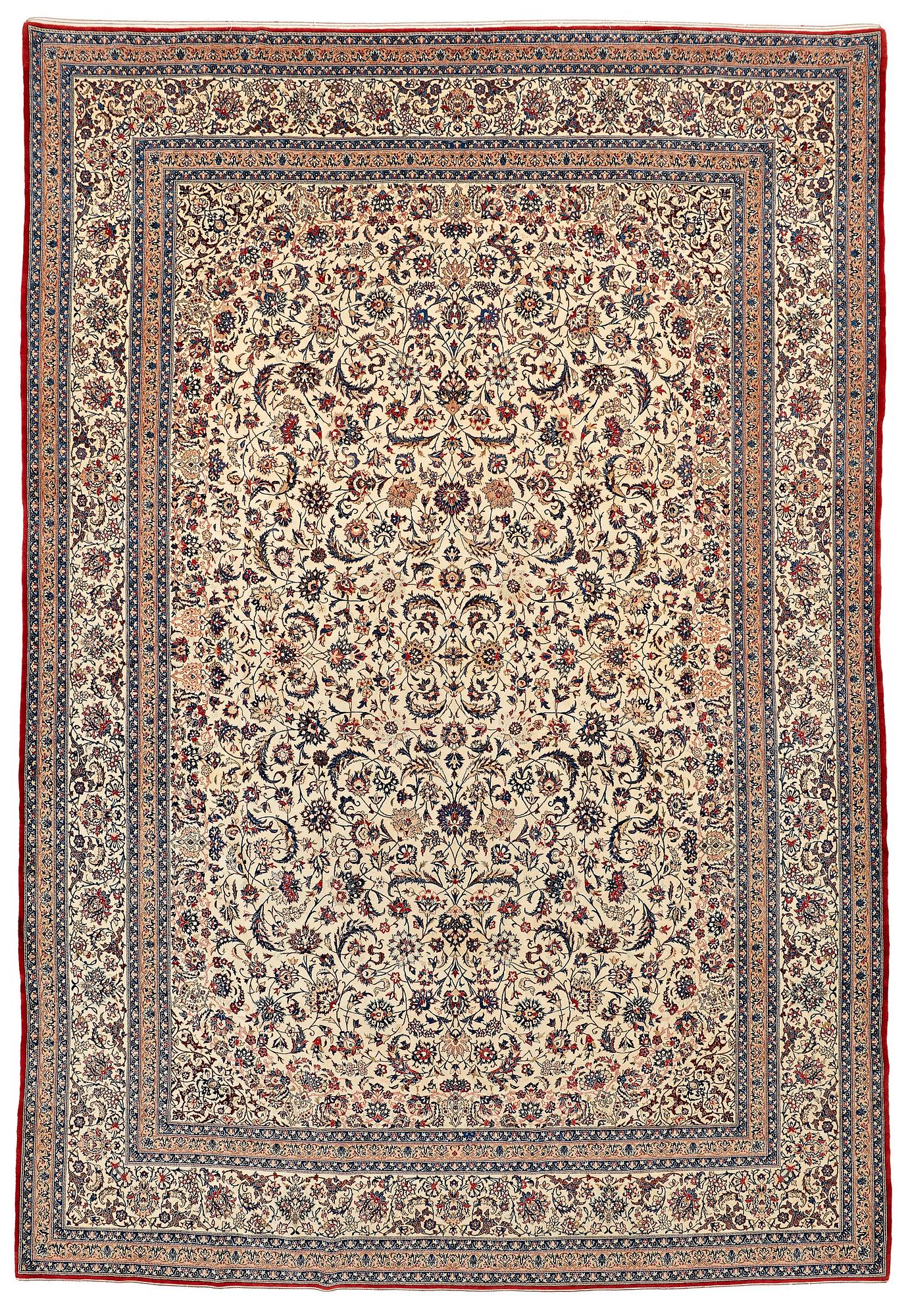 MATTA, Old Nain Tuteshk, part silk, ca 446,5 x 309 cm  (samt kortsidorna med 1 respektive 2,5 cm slätväv).