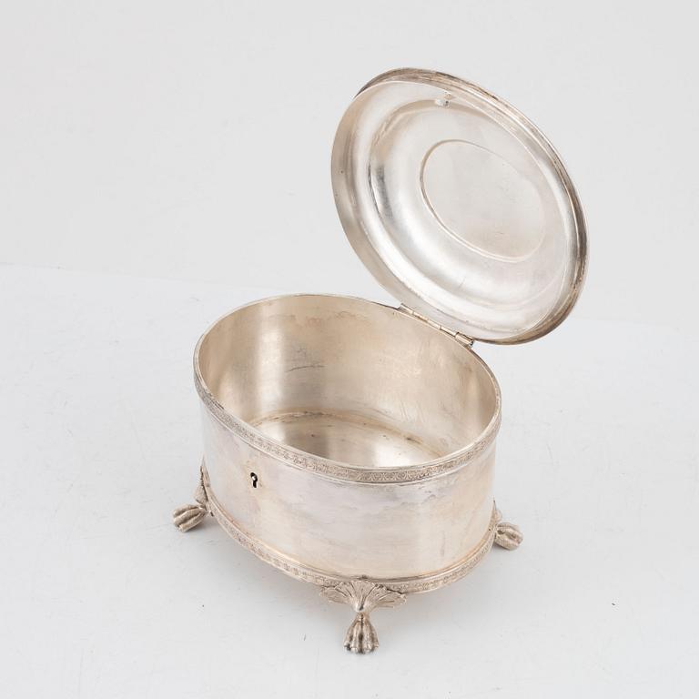 G Möllenborg, sockerskrin, silver, gustaviansk stil, Stockholm 1894.