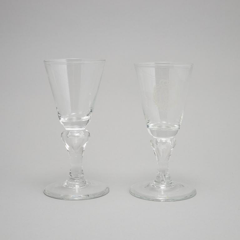 A set of eleven wine glasses fron Reijmyre.