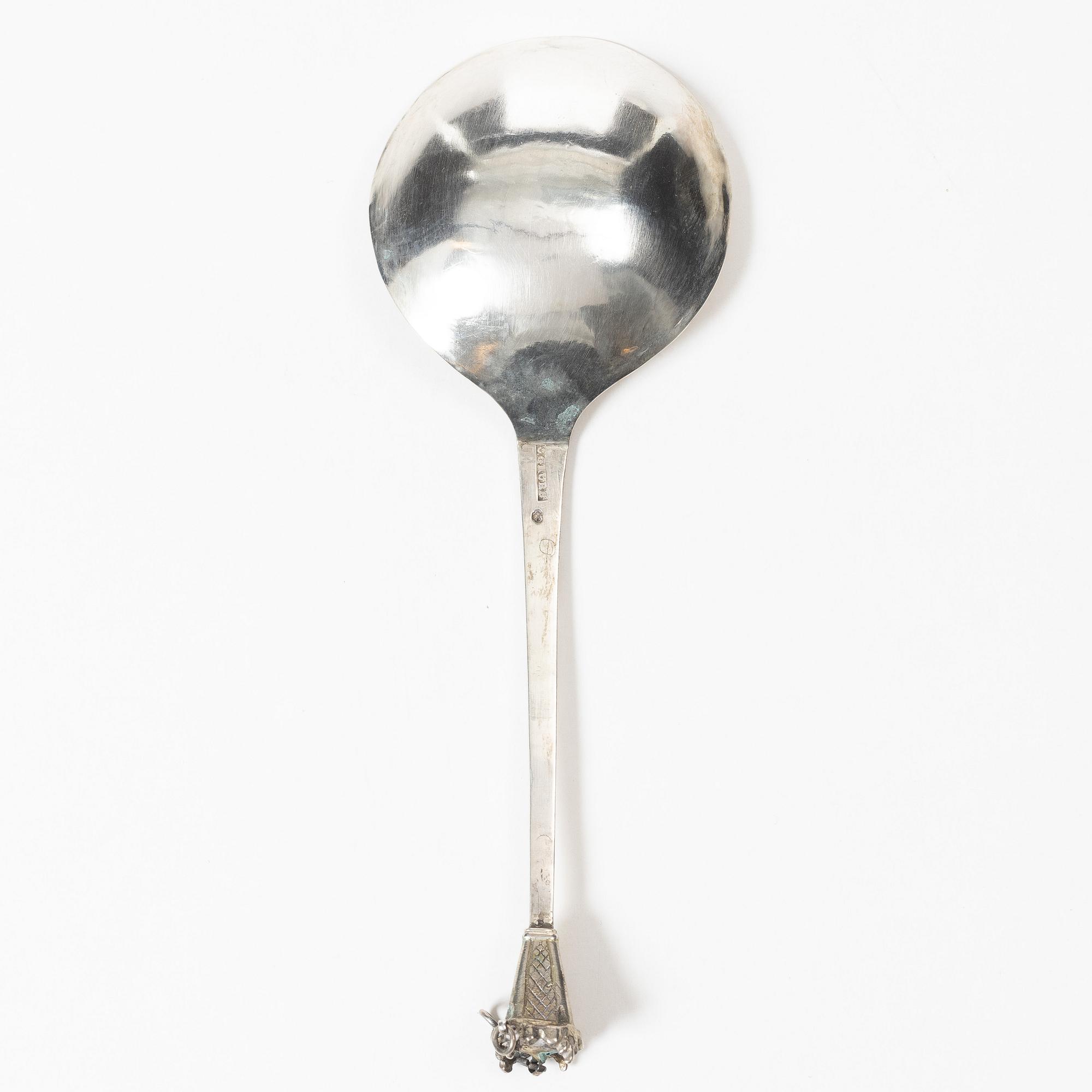 A Swedish silver spoon, mark of Olof Grubb, Hudiksvall, active 1790-1817.