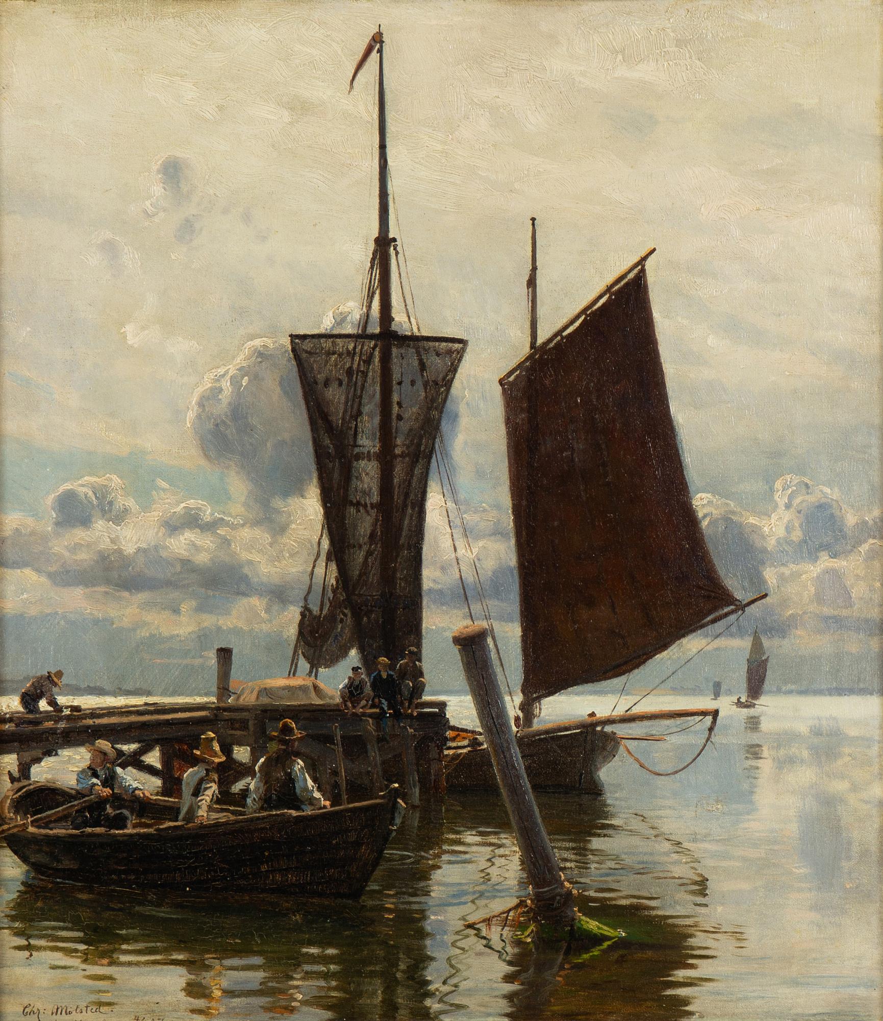 Christian Mölsted, Vid bryggan, Vordingborg Fjord.