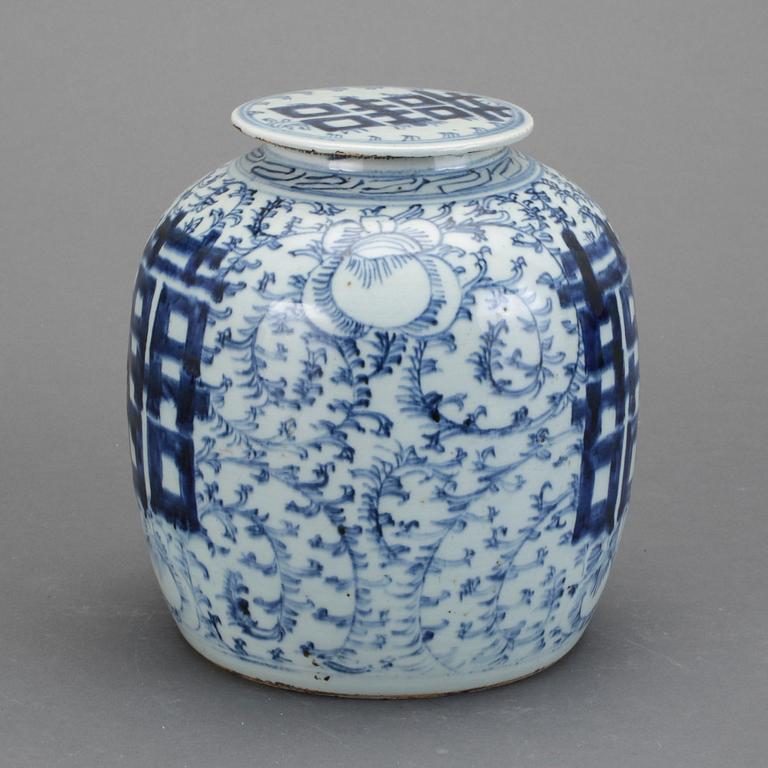 LOCKBOJAN, porslin, Kina, sent 1800-tal.