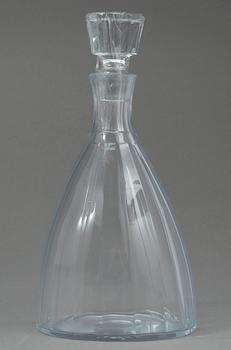 GLASSERVIS, 20 delar, omkring år 1900, och 1 KARAFF, 1940-50-tal.