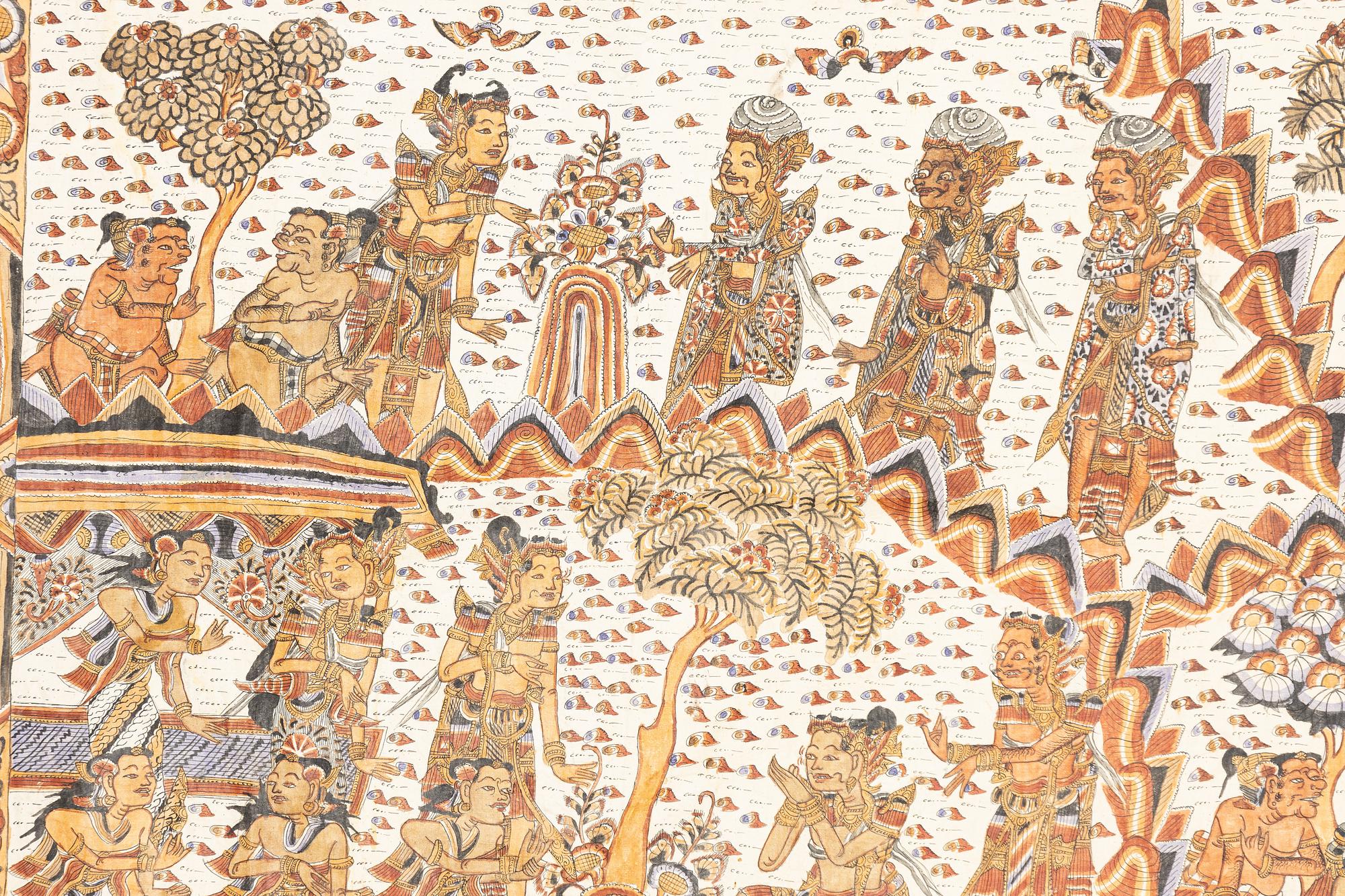 An Balinese Kamasan painting, 20th century.