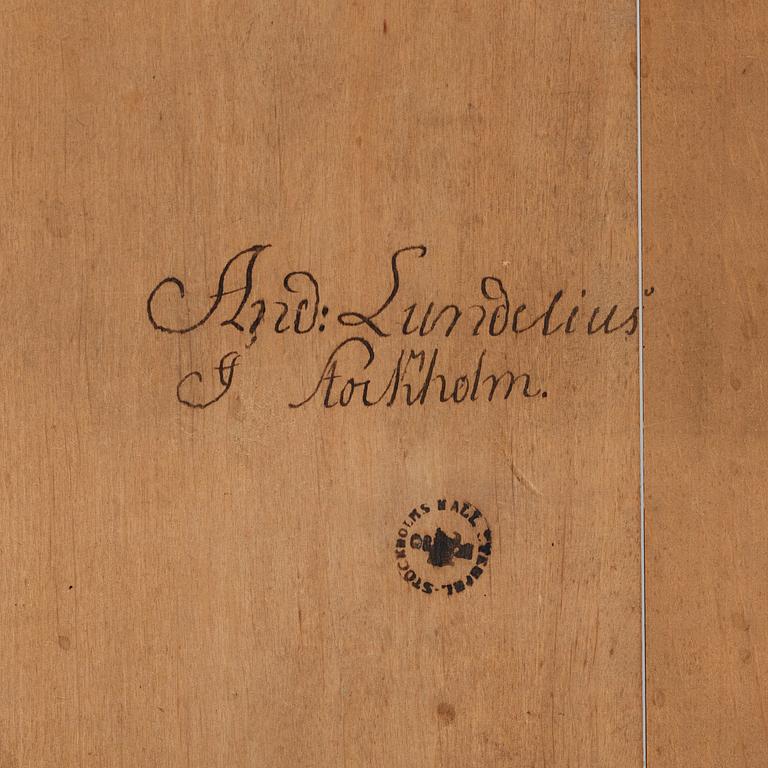 BYRÅ, av Anders Lundelius (mästare i Stockholm 1778-1823), 1780, Gustaviansk.